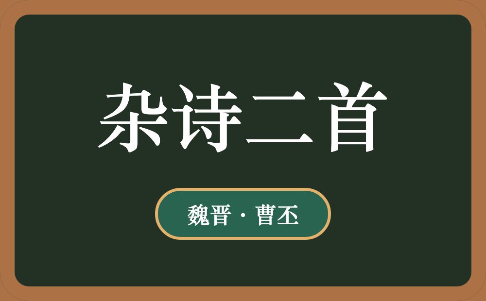 杂诗二首