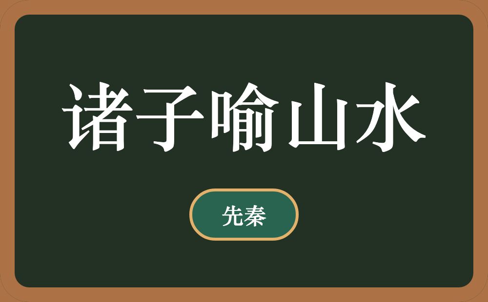 诸子喻山水