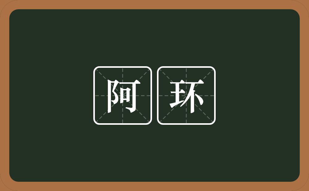 阿环的意思?阿环是什么意思?