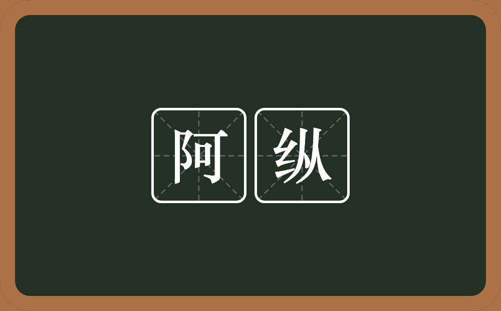 阿纵的意思？阿纵是什么意思？