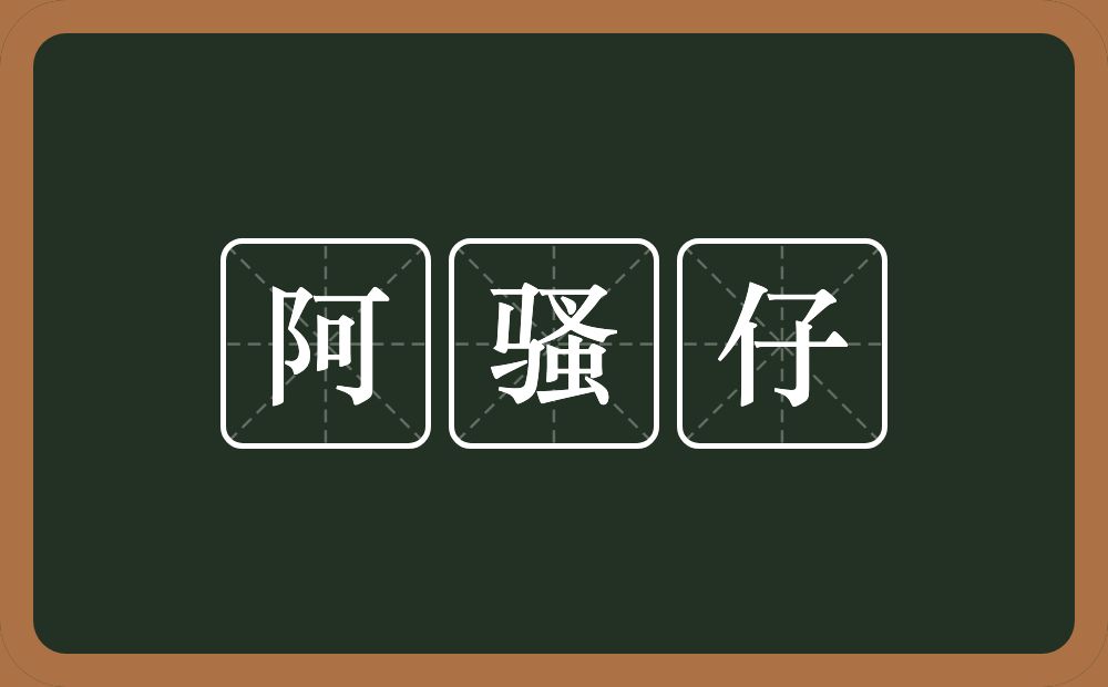 阿骚仔的意思？阿骚仔是什么意思？