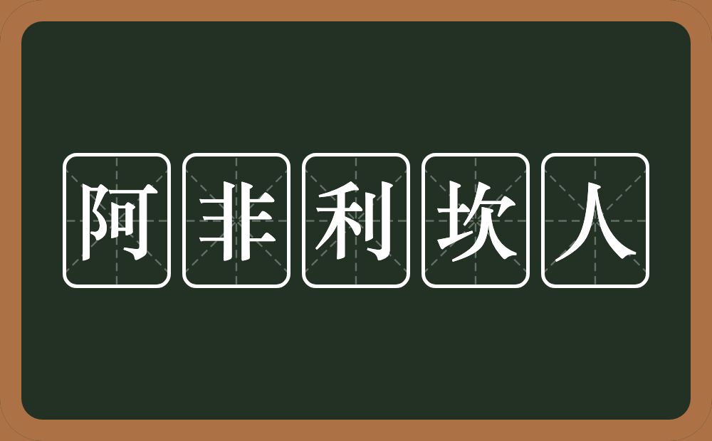 阿非利坎人的近义词/反义词