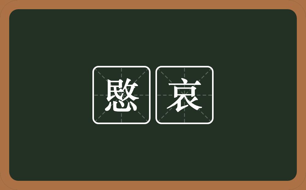 愍哀的意思？愍哀是什么意思？