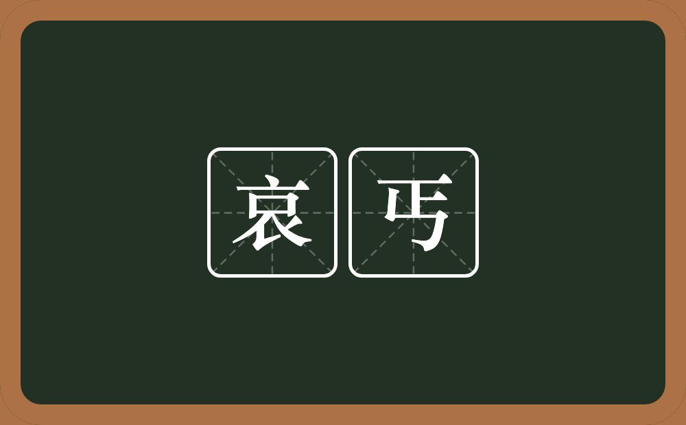 哀丐的意思？哀丐是什么意思？