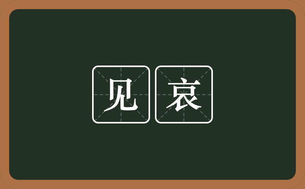 见哀的近义词/反义词