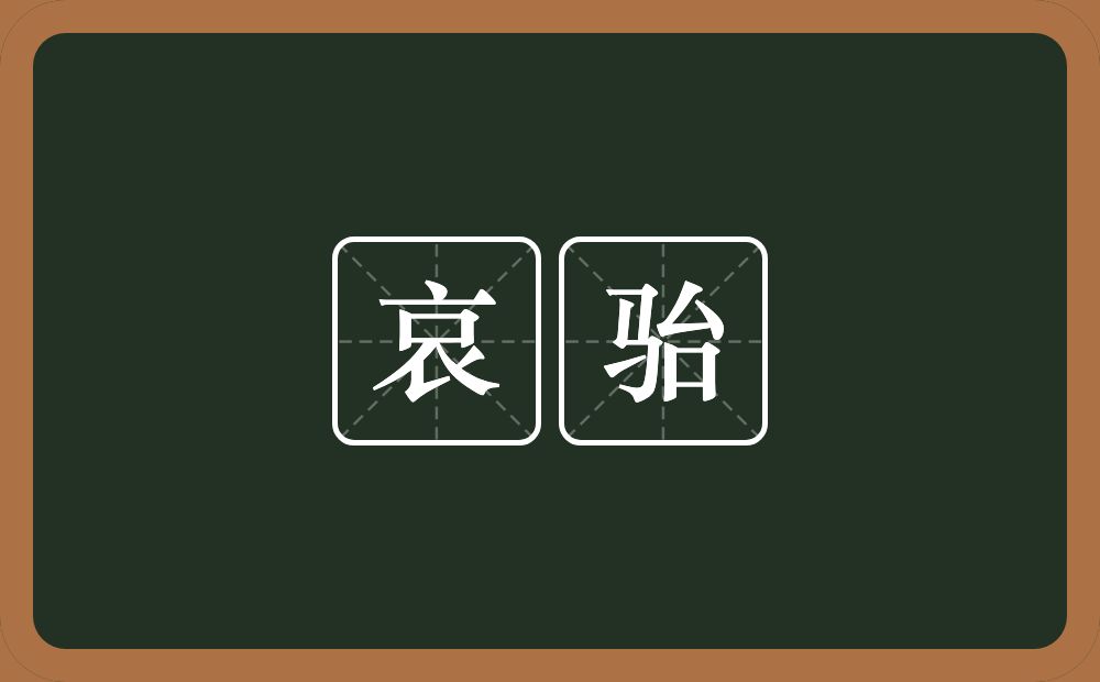 哀骀的意思？哀骀是什么意思？