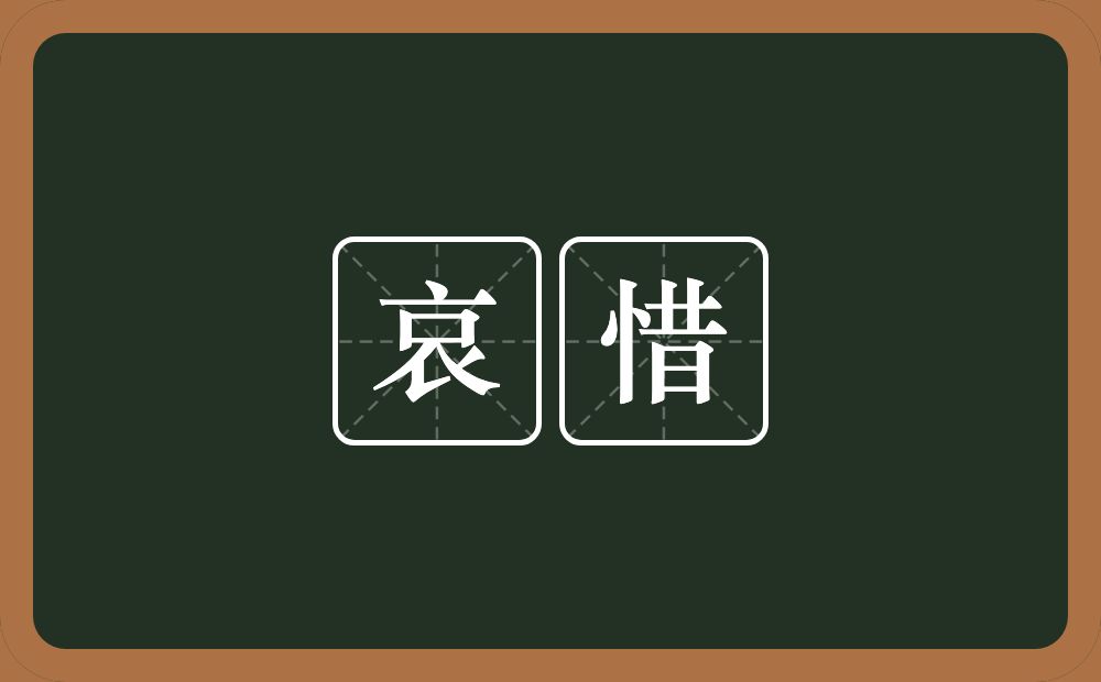 哀惜的意思？哀惜是什么意思？