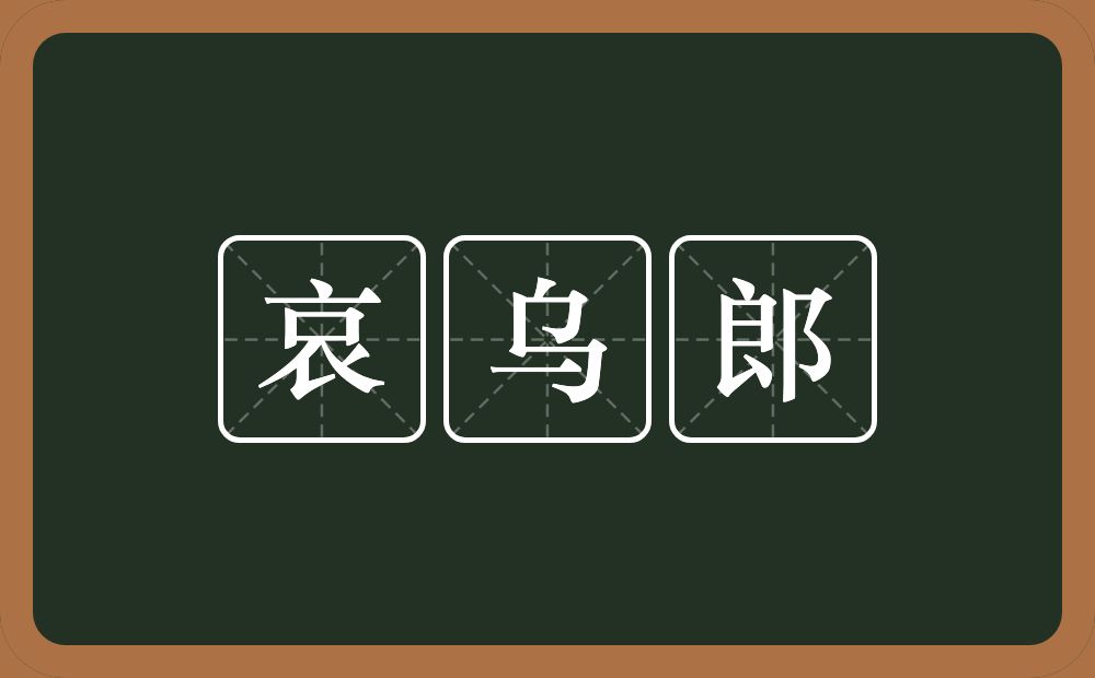 哀乌郎的意思？哀乌郎是什么意思？