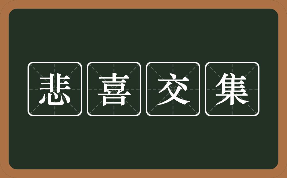 悲喜交集的意思?悲喜交集是什么意思?
