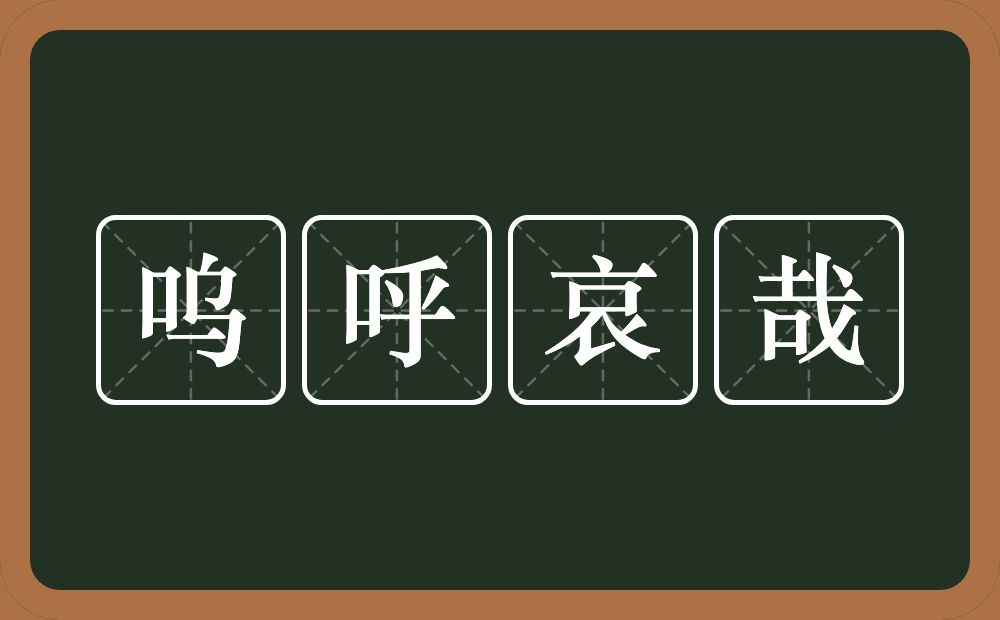 呜呼哀哉的近义词/反义词