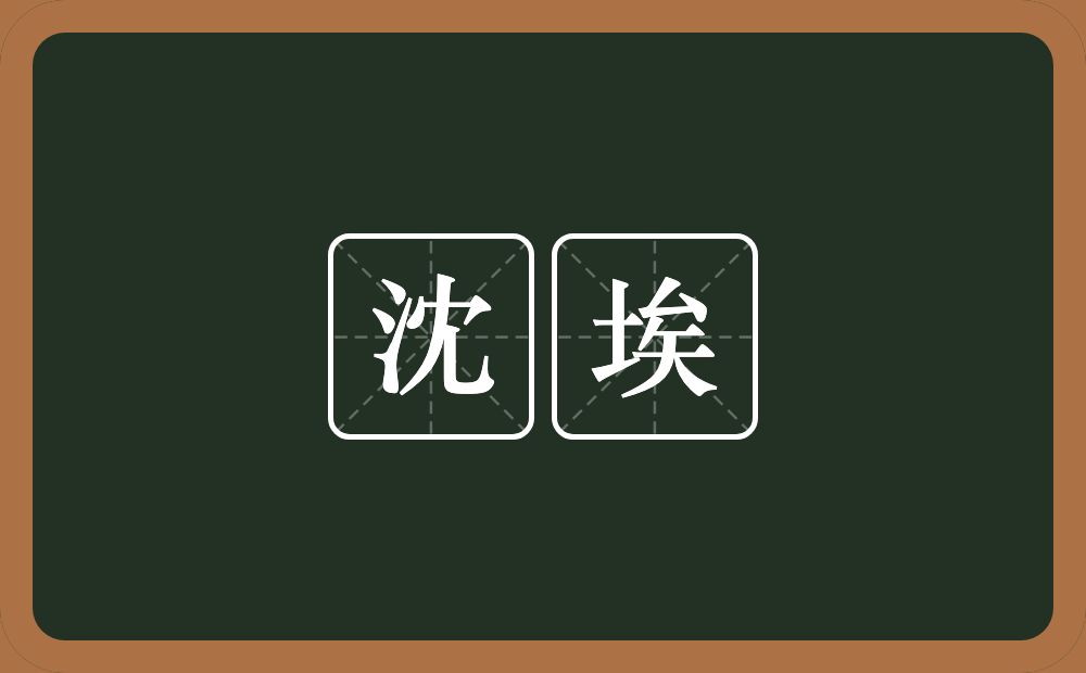 沈埃的近义词/反义词