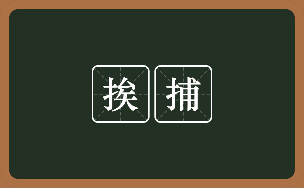 挨捕的近义词/反义词