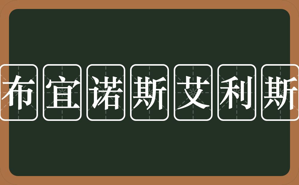 布宜诺斯艾利斯的近义词/反义词
