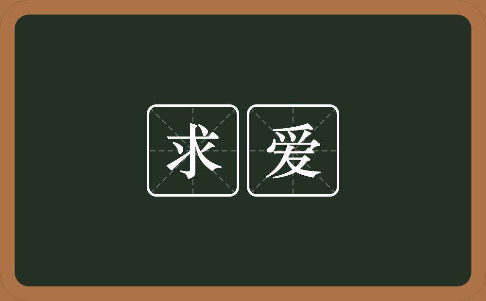 求爱的近义词/反义词