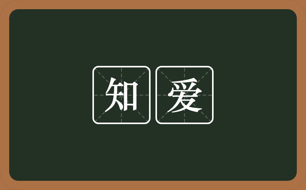知爱的近义词/反义词