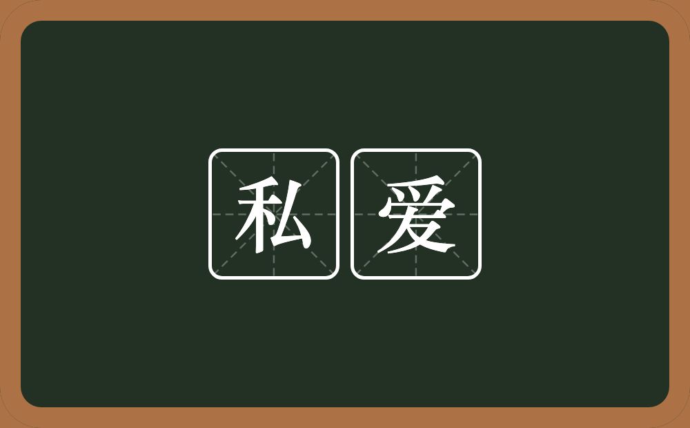 私爱的近义词/反义词