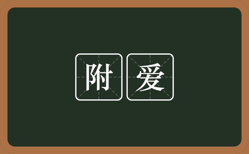 附爱的意思？附爱是什么意思？