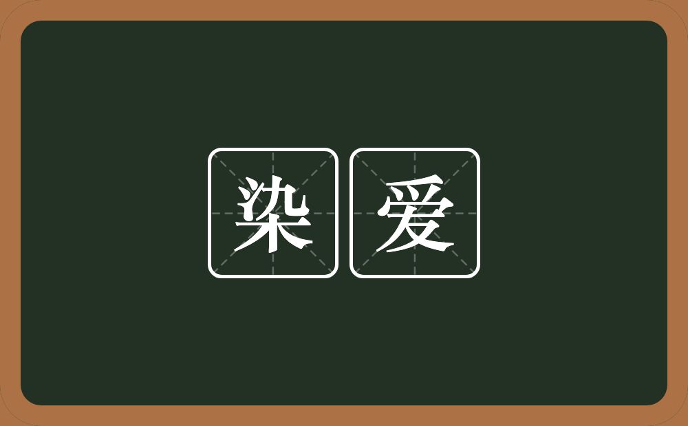 染爱的近义词/反义词