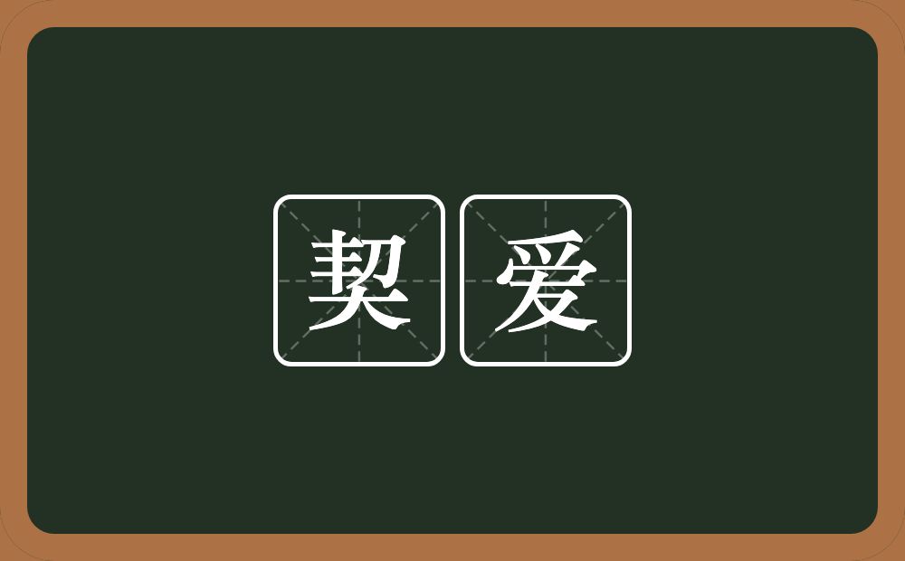 契爱的近义词/反义词