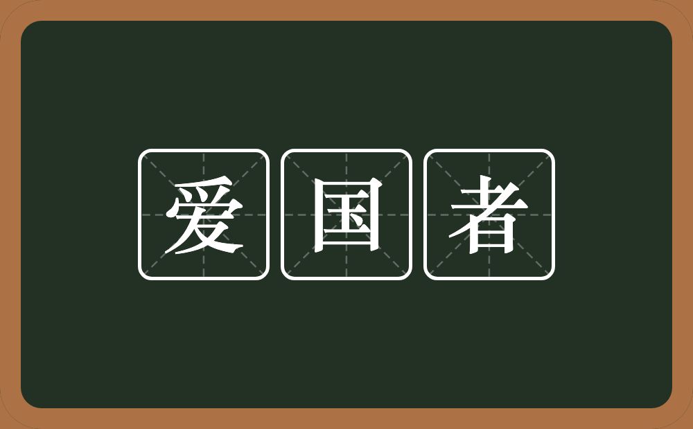 爱国者的近义词/反义词