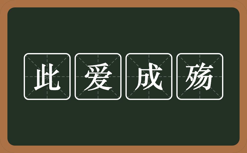 此爱成殇的意思？此爱成殇是什么意思？