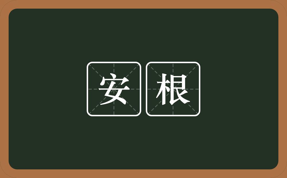 安根的近义词/反义词