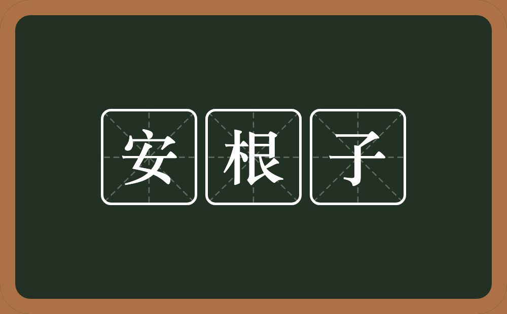 安根子的近义词/反义词