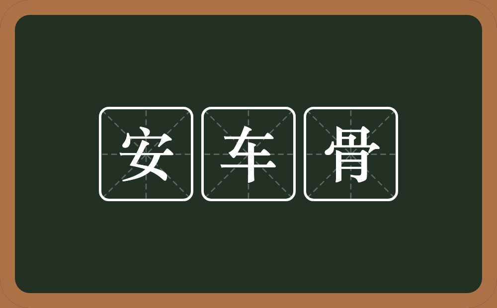 安车骨的近义词/反义词