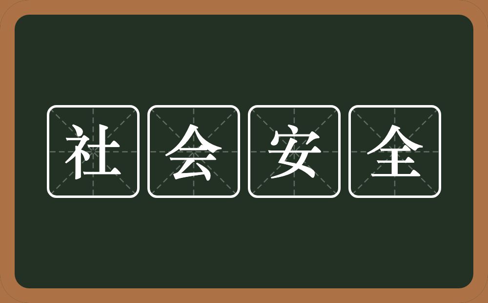 社会安全的近义词/反义词