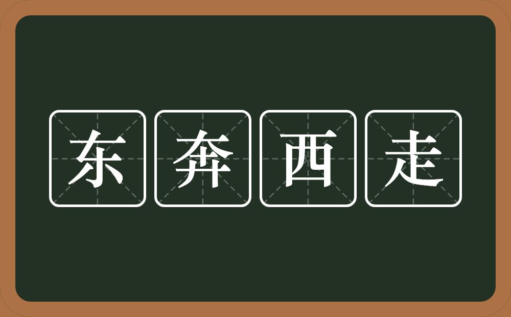 东奔西走的意思?东奔西走是什么意思?