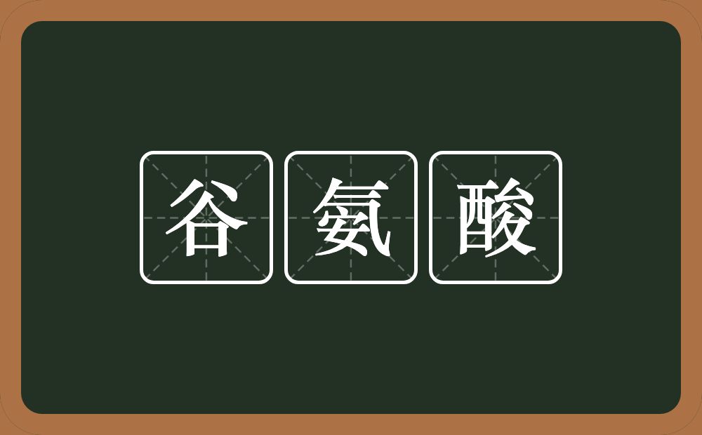 谷氨酸的近义词/反义词