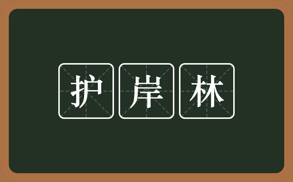护岸林的近义词/反义词
