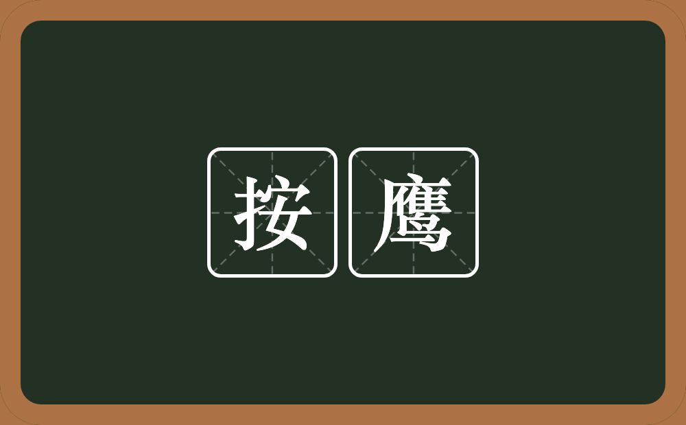 按鹰的近义词/反义词