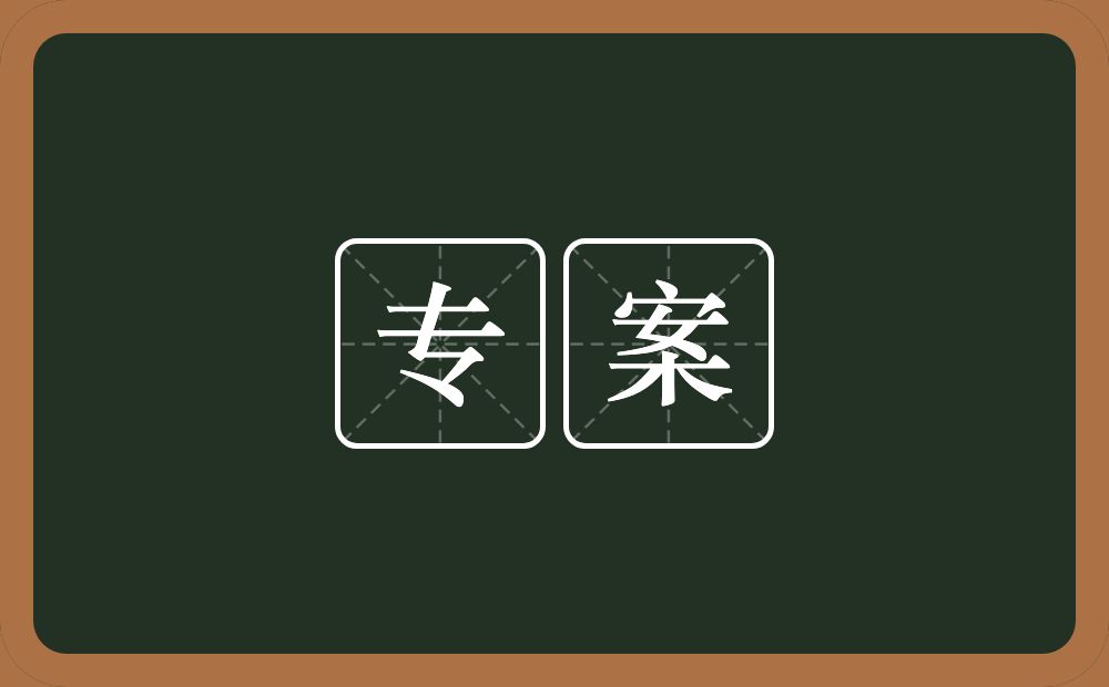 专案的意思？专案是什么意思？