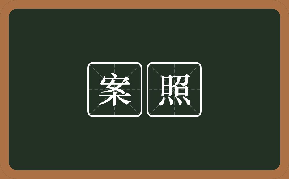案照的近义词/反义词