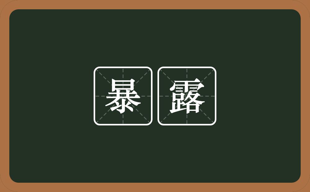 暴露的意思?暴露是什么意思?