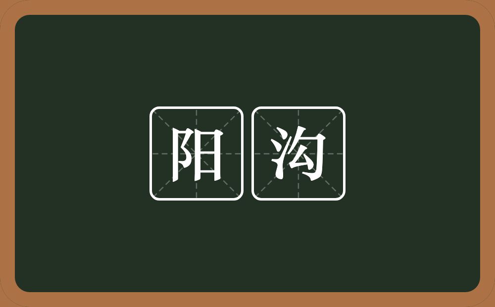 阳沟的意思？阳沟是什么意思？