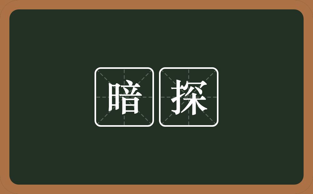 暗探的近义词/反义词