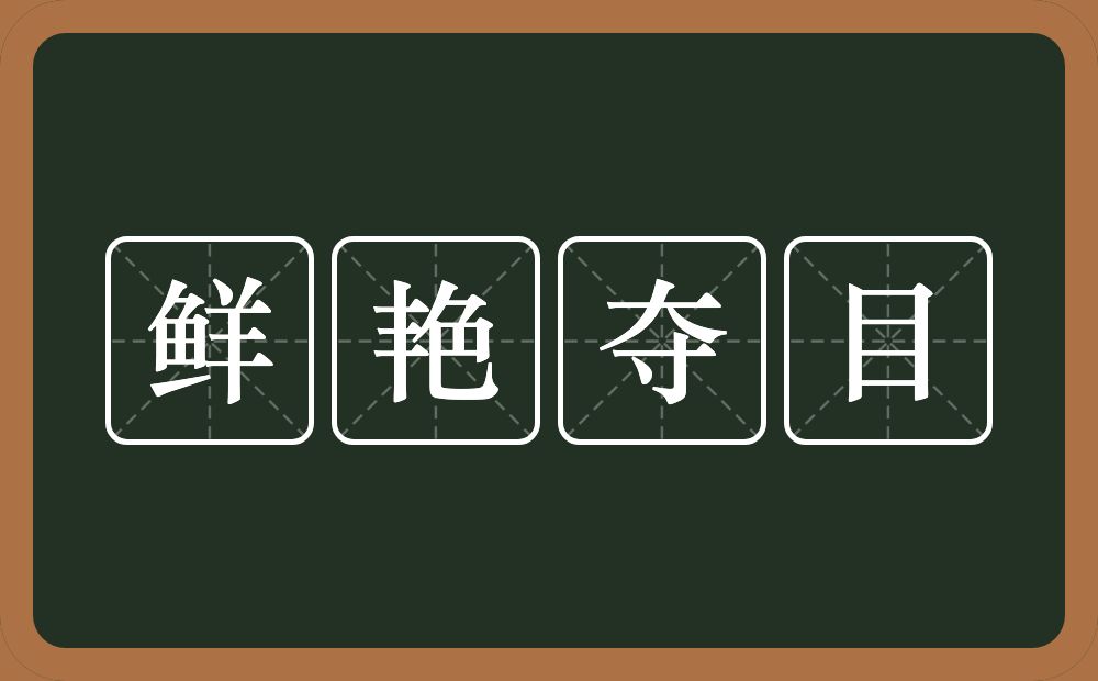 鲜艳夺目的意思？鲜艳夺目是什么意思？