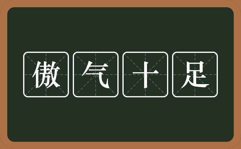 傲气十足的意思？傲气十足是什么意思？