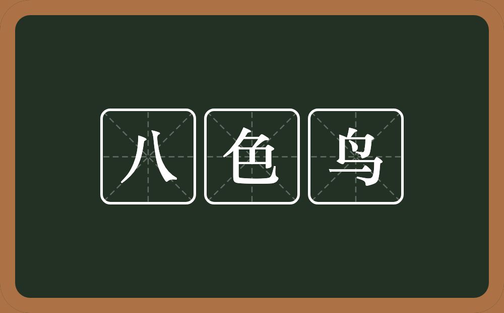 八色鸟的近义词/反义词