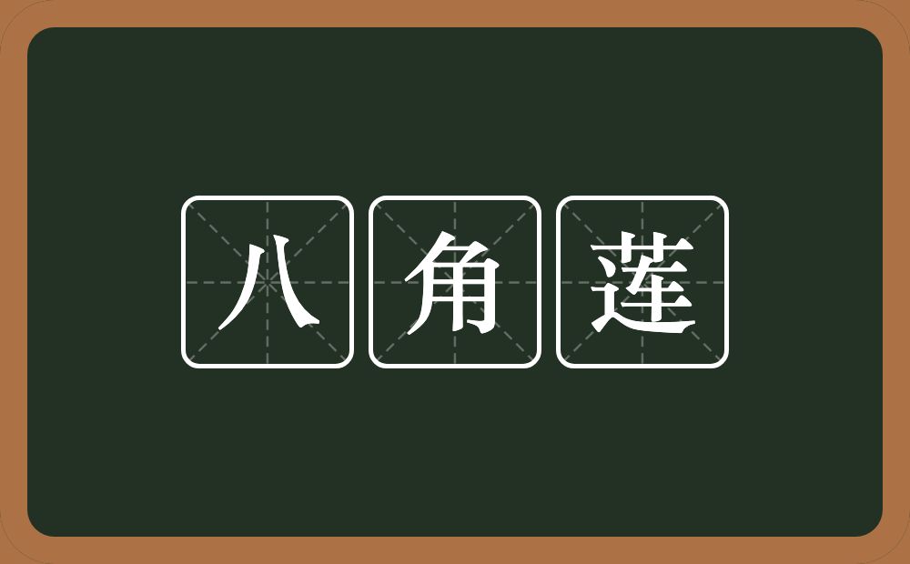 八角莲的近义词/反义词