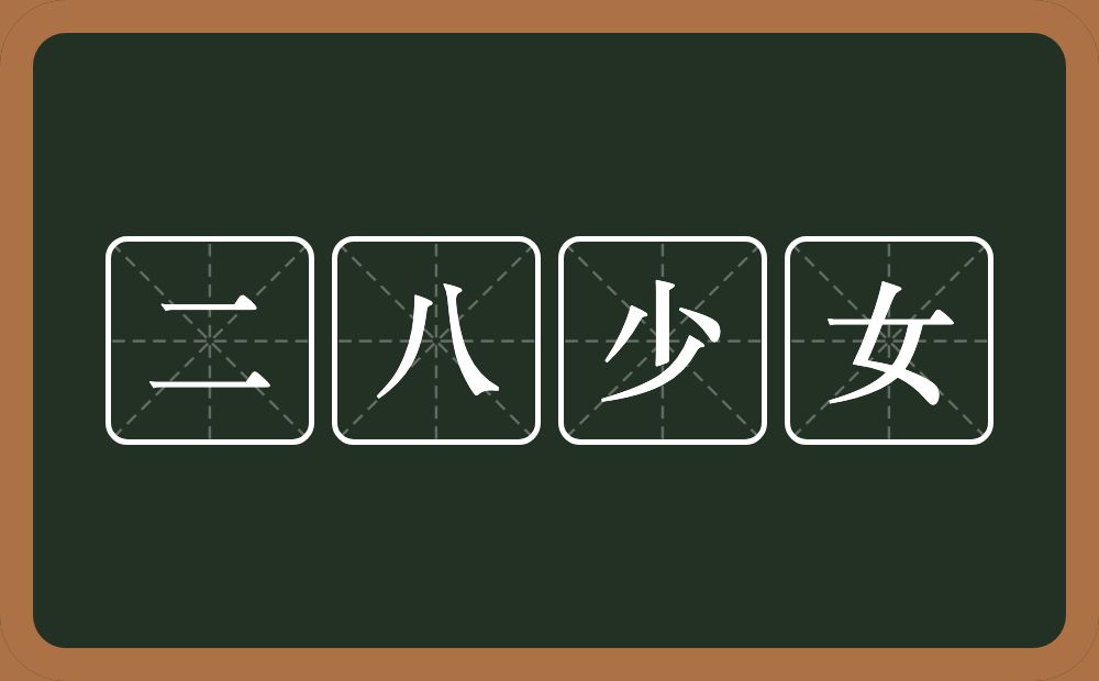 二八少女的意思？二八少女是什么意思？