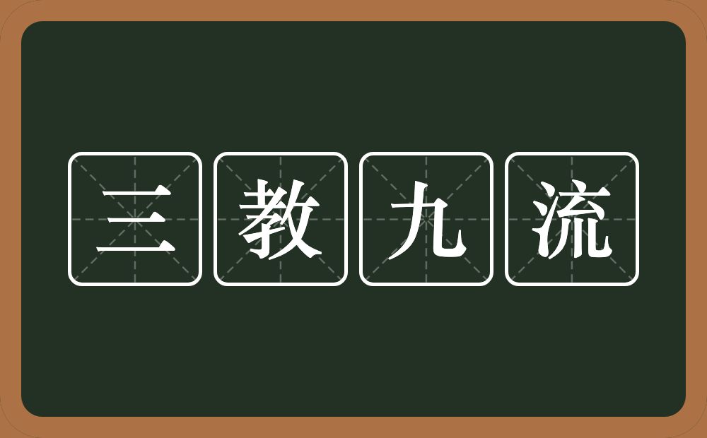 三教九流的近义词/反义词