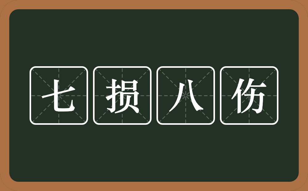 七损八伤的近义词/反义词