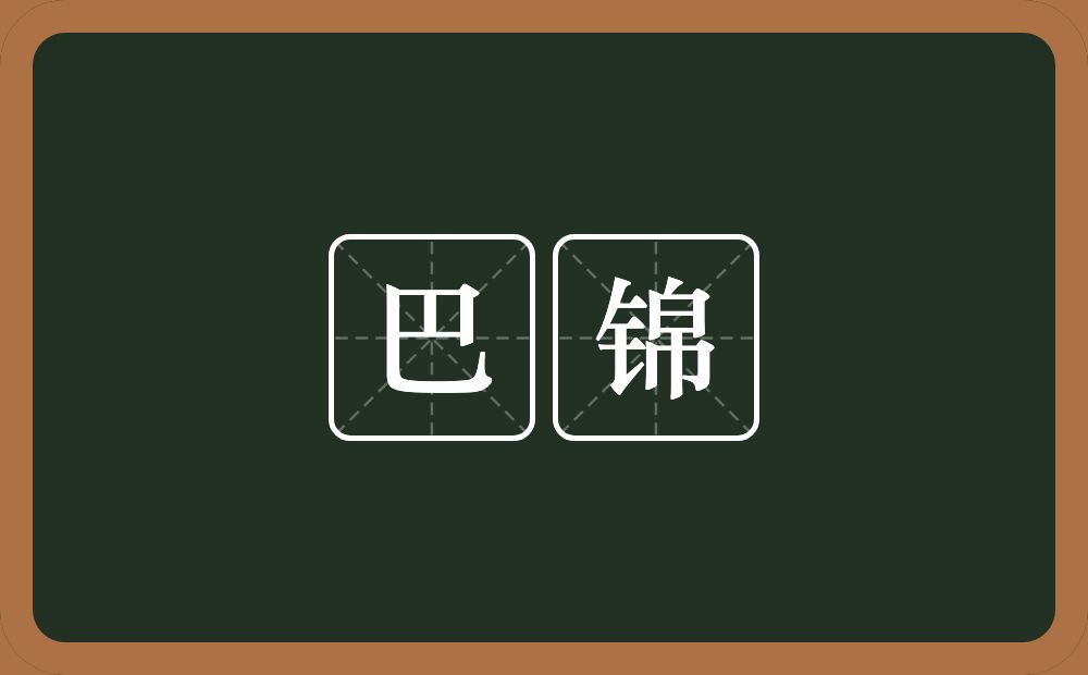 巴锦的意思？巴锦是什么意思？