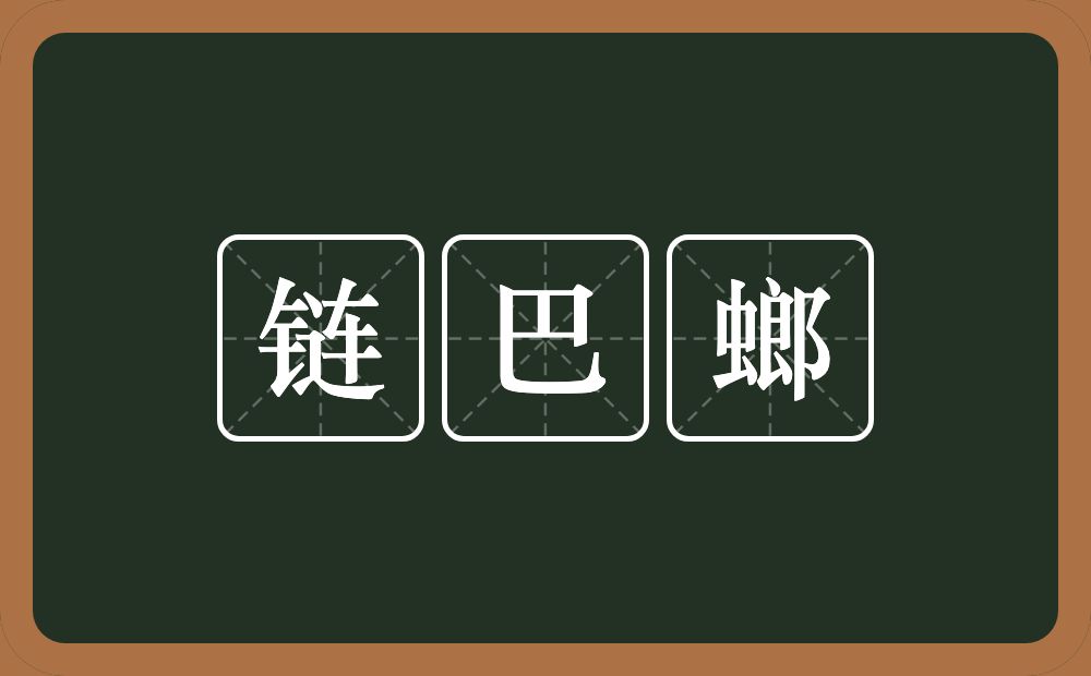 链巴螂的近义词/反义词