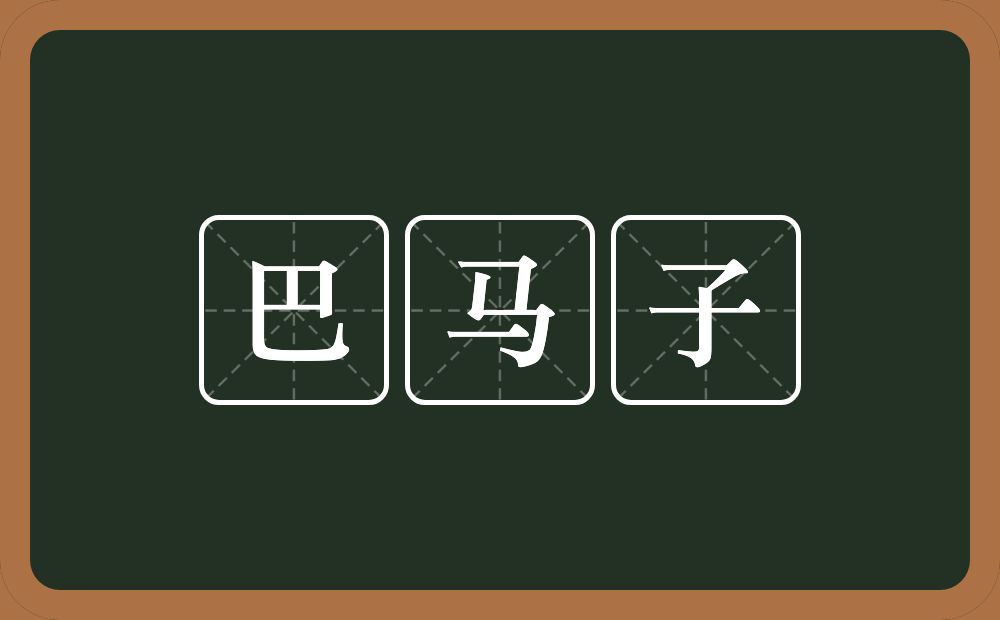 巴马子的近义词/反义词