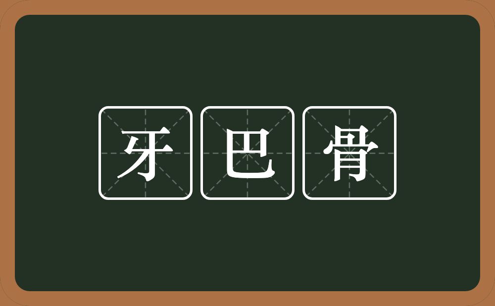 牙巴骨的近义词/反义词