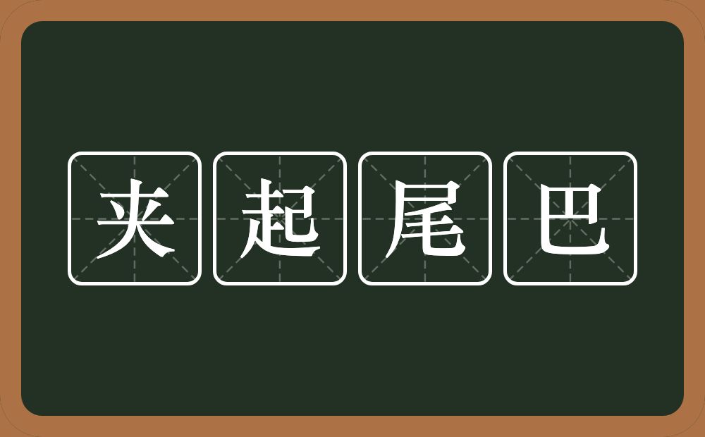 夹起尾巴的意思？夹起尾巴是什么意思？